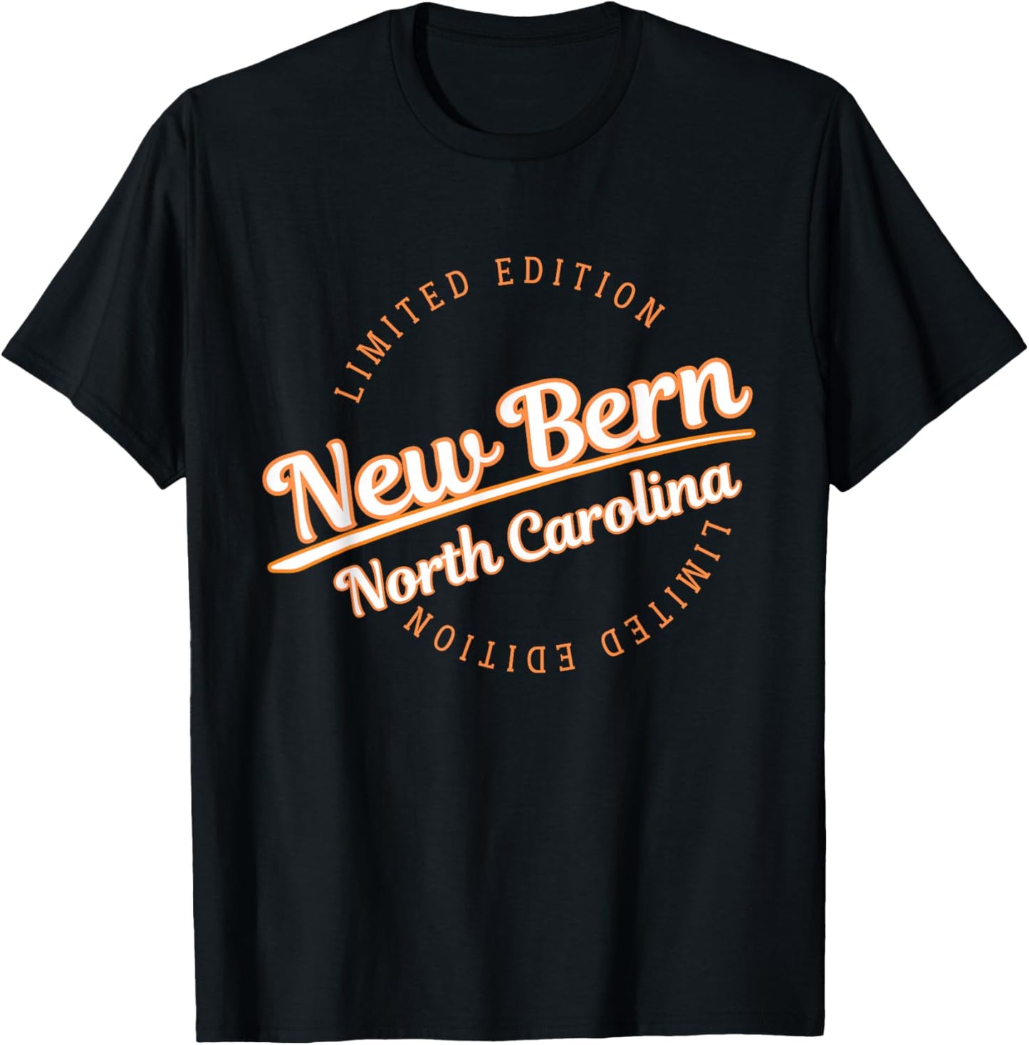 Retro Athletic New Bern NC Apparel T-Shirt - T-Shirt | Black