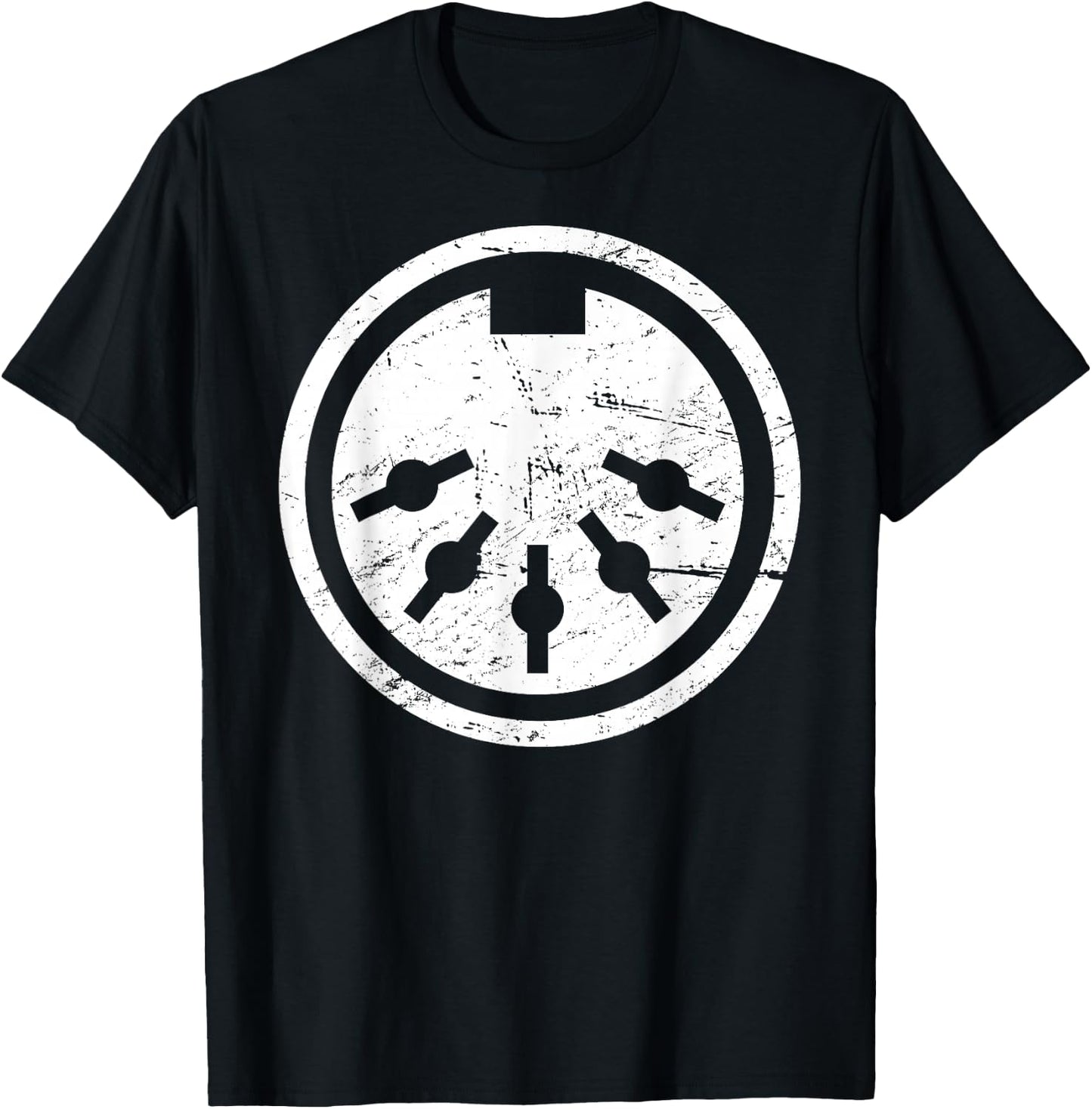 Distressed MIDI Cable Synthesizer T-Shirt - T-Shirt | Black