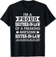 Proud Brother in Law of Awesome Sister in Law Brother-in-Law T-Shirt - T-Shirt | Black