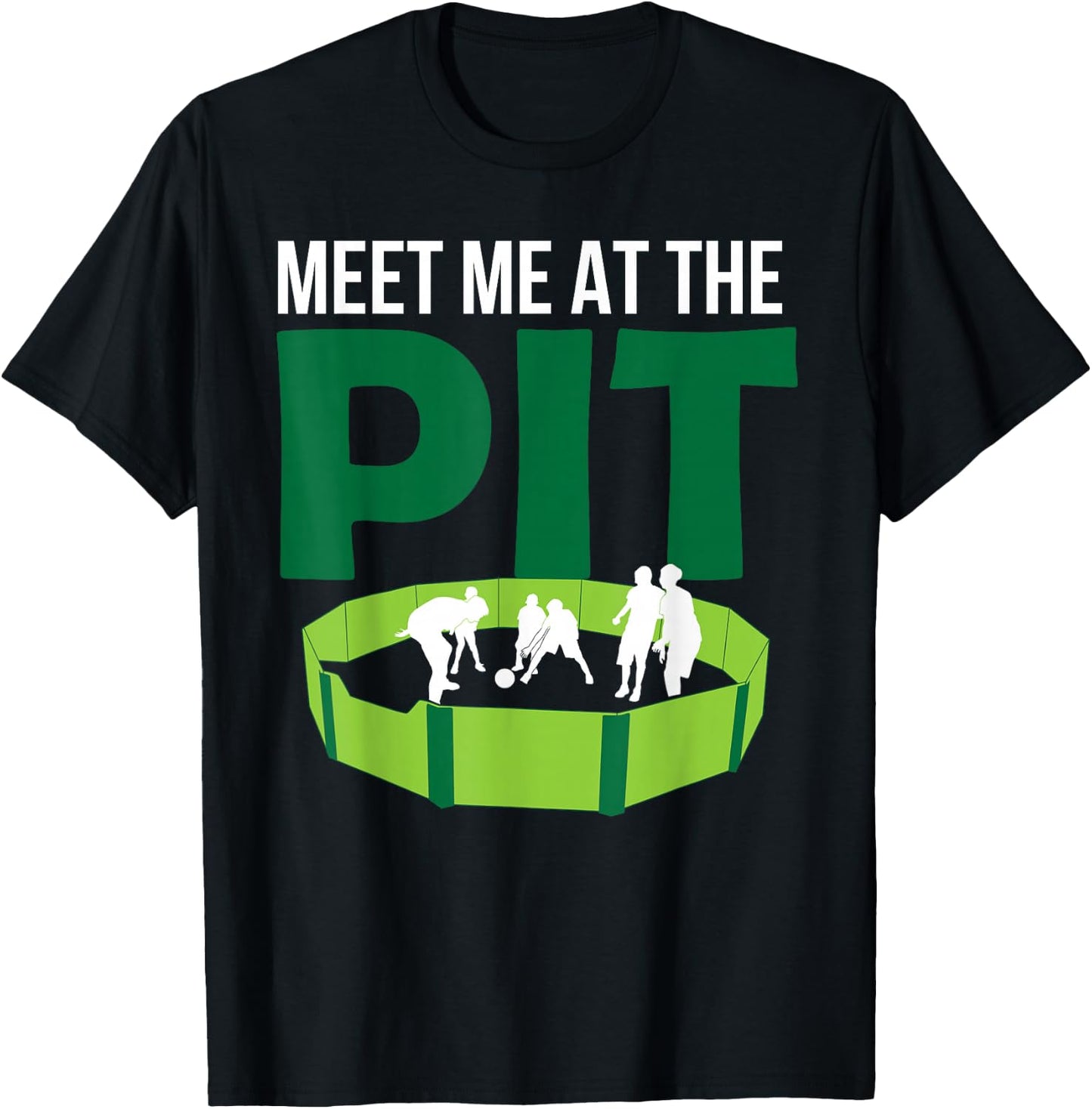 GaGa Ball Meet Me At The Pit Hexagon Octagon Game Lover Gift T-Shirt - T-Shirt | Black