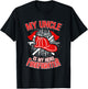 Firefighter Uncle T Shirt Gift Thin Red Line Family Shirt T-Shirt - T-Shirt | Black
