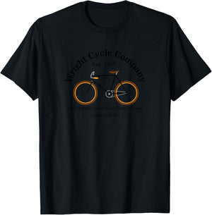 Bicycle Love Wright Brothers Themed , -Youth, Grey, Small, Short Sleeve, Classic Fit, Letter Print T-Shirt - T-Shirt | Black
