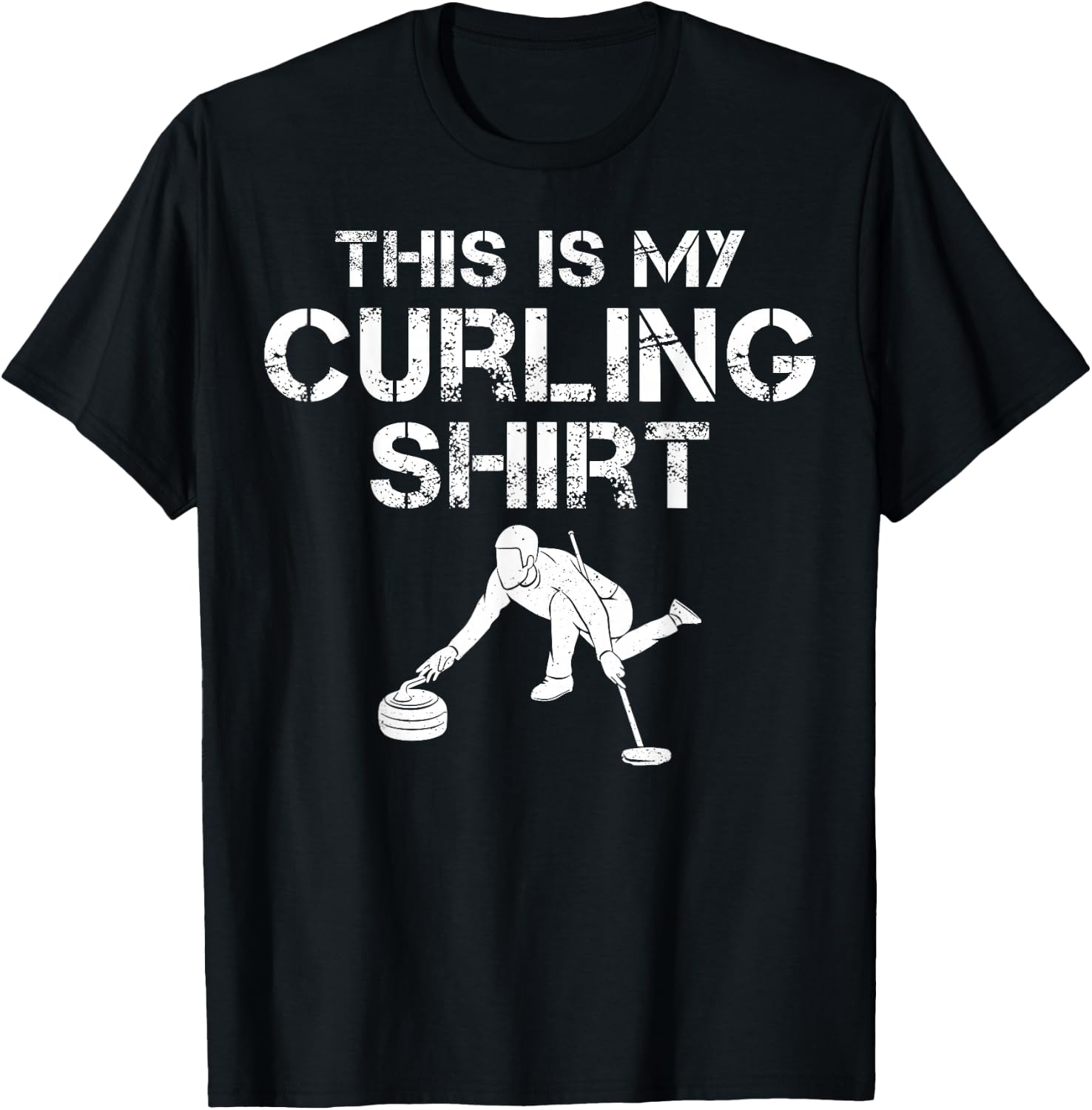 This Is My Curling Shirt Funny Curler Winter Sports Gifts T-Shirt - T-Shirt | Black