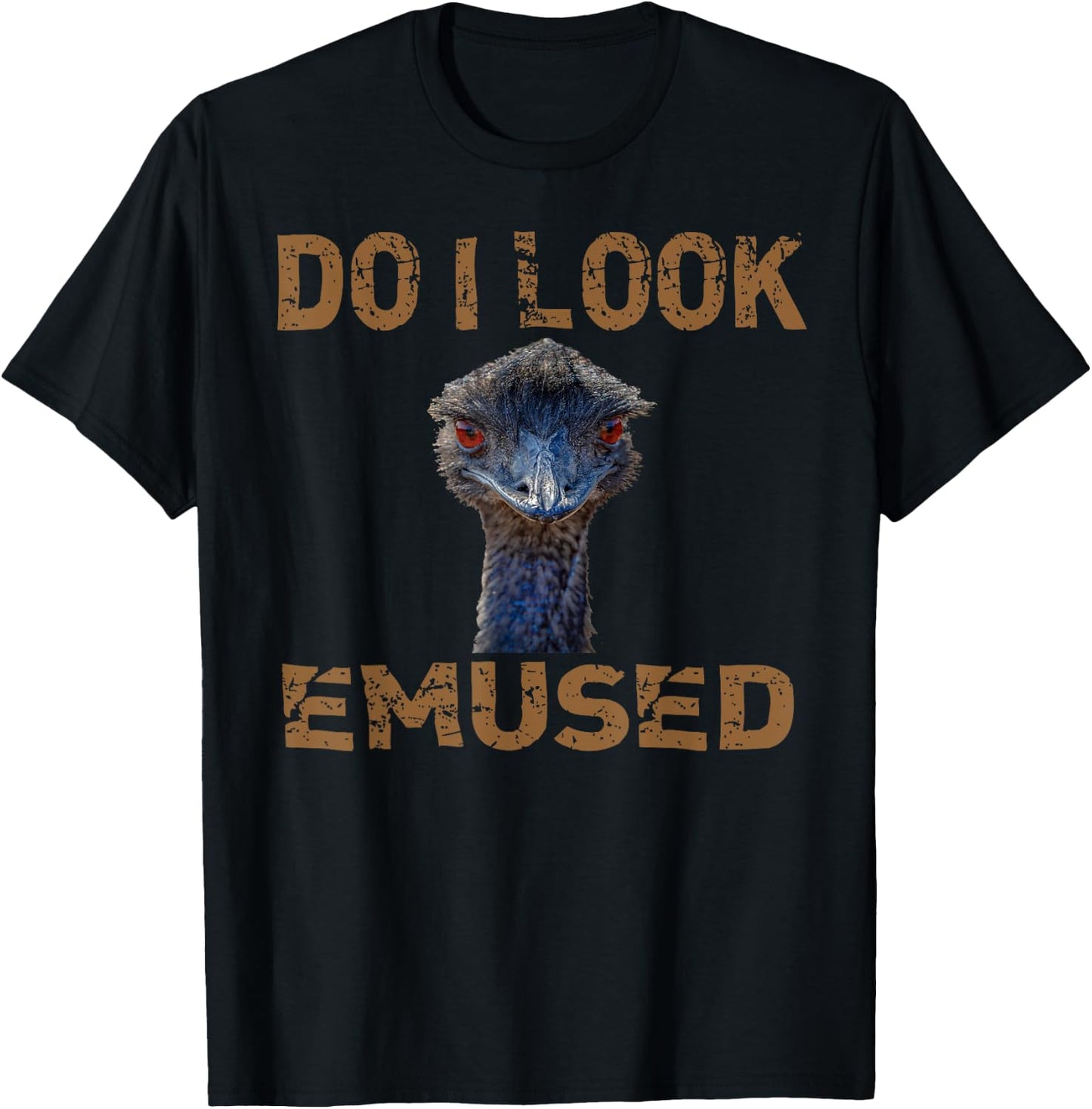 Emu Bird Funny Emu Animal Emused Flightless Bird Pun T-Shirt - T-Shirt | Black
