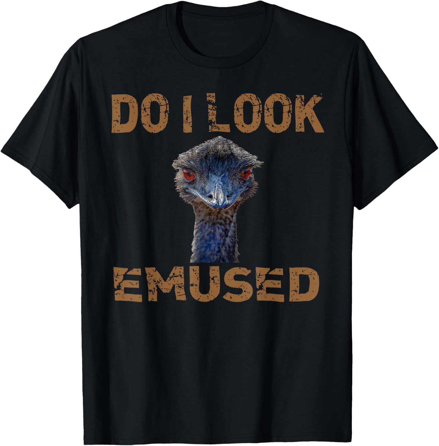 Emu Bird Funny Emu Animal Emused Flightless Bird Pun T-Shirt - T-Shirt | Black