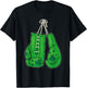 St Patricks Day Boxing Gloves Green Lucky Shamrock T-Shirt - T-Shirt | Black