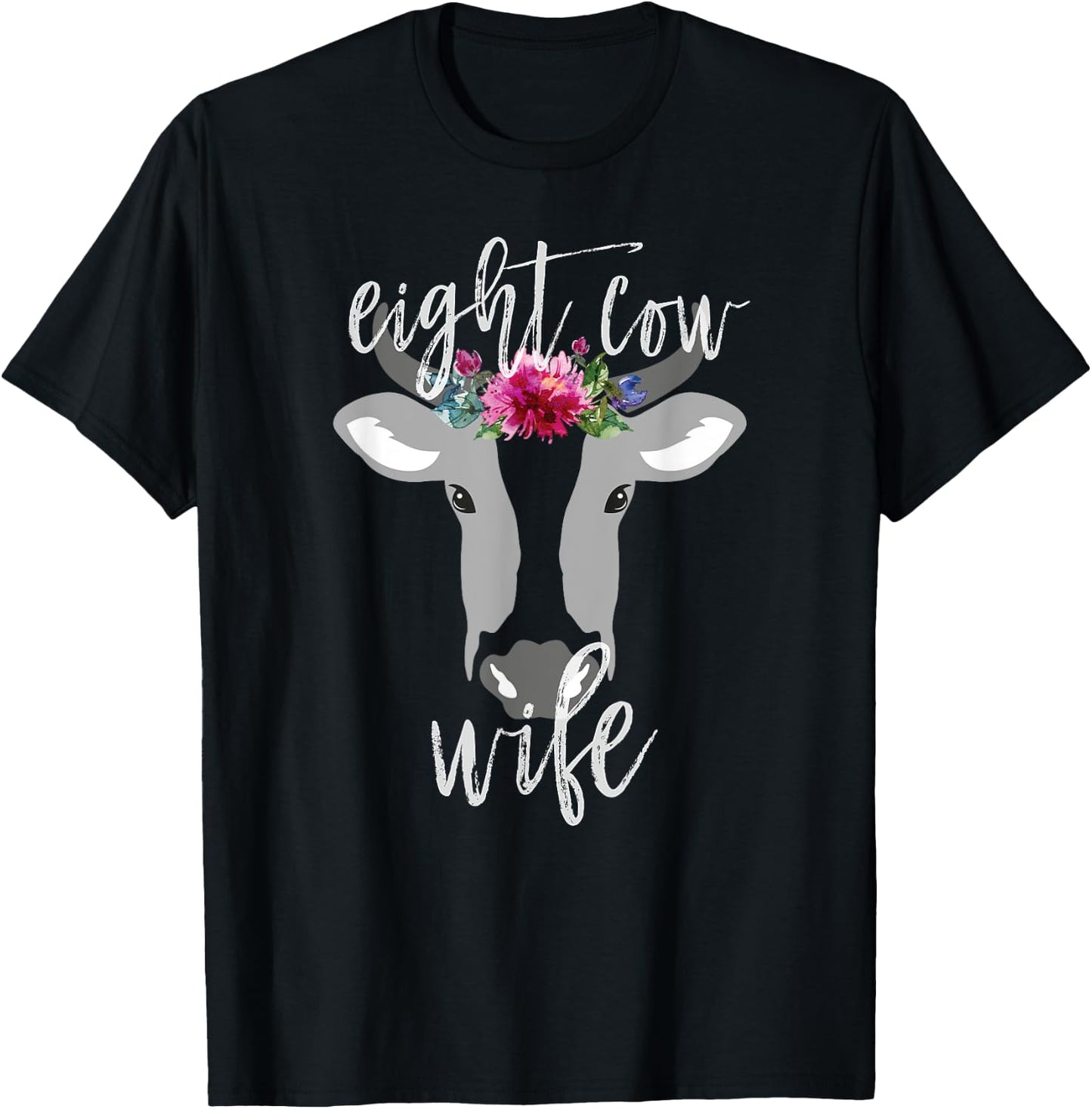 Funny LDS Mormon 8 Cow Woman Wife Flowers Johnny Lingo Shirt T-Shirt - T-Shirt | Black