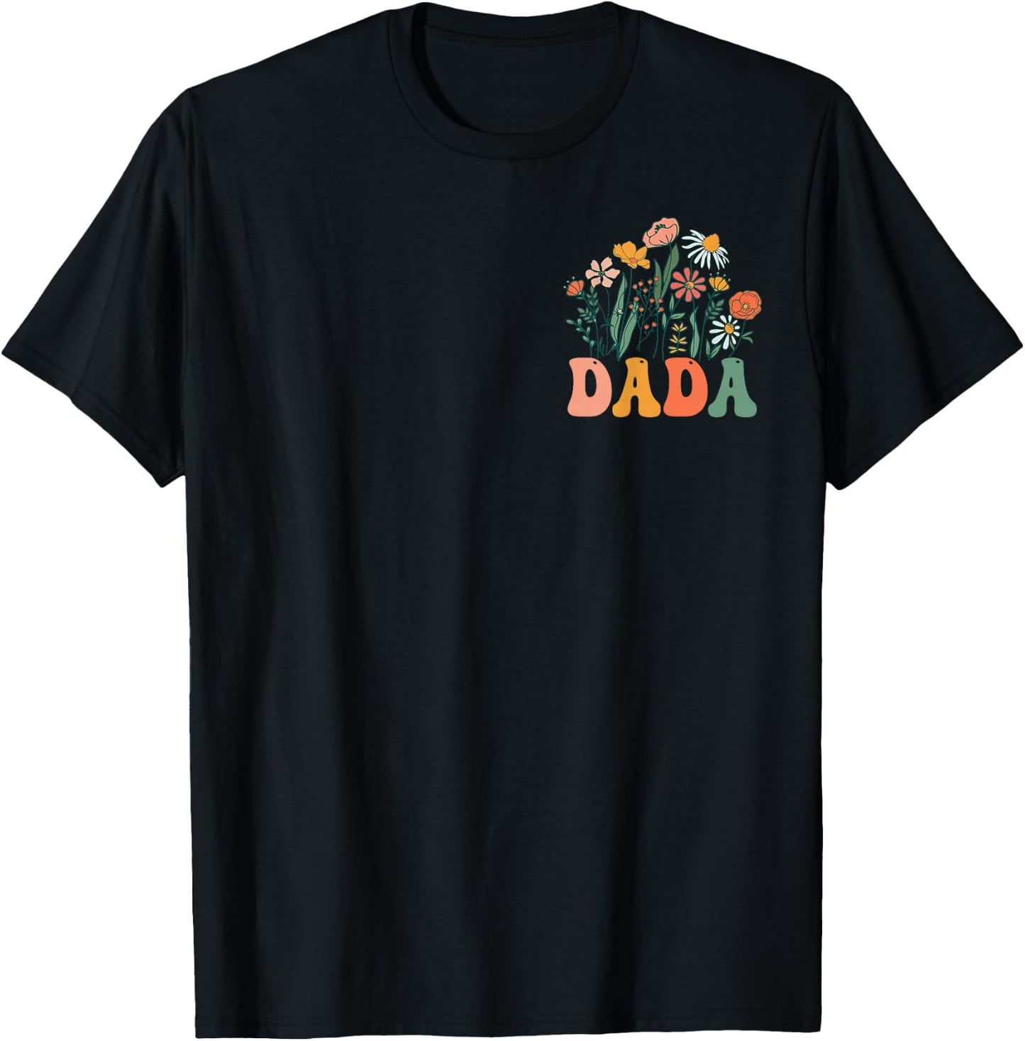 Dada Wild One Wildflower 1st Birthday Girl Family Party T-Shirt - T-Shirt | Black