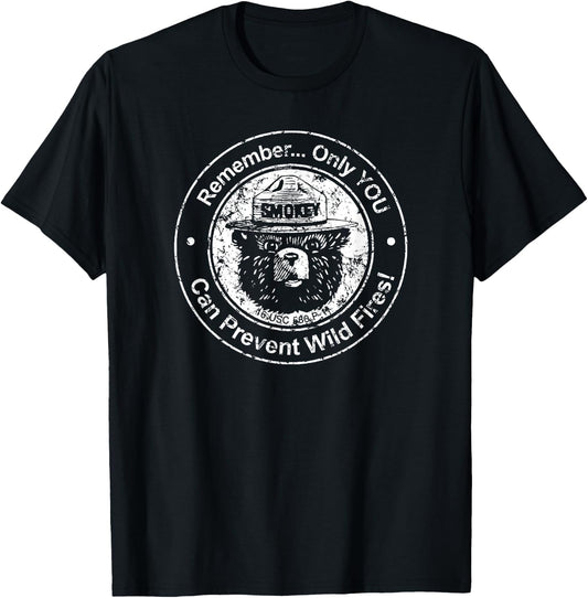 Smokey Bear Only You Seal T-Shirt - T-Shirt | Black
