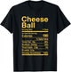 Cheese Ball Retro Nutrition Facts Matching T-Shirt - T-Shirt | Black