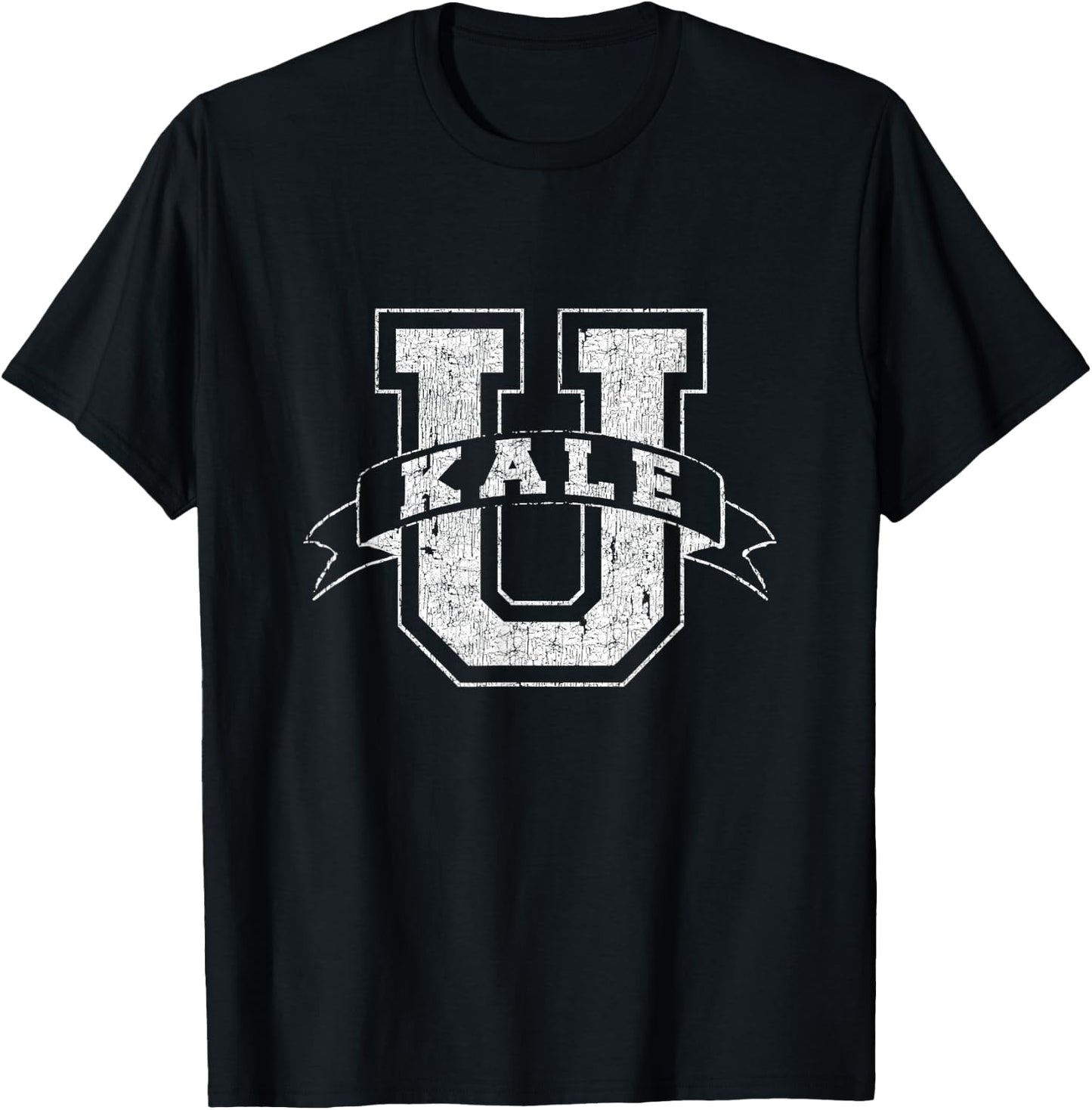 Kale U - Funny Vegan Novelty College T-Shirt - T-Shirt | Black