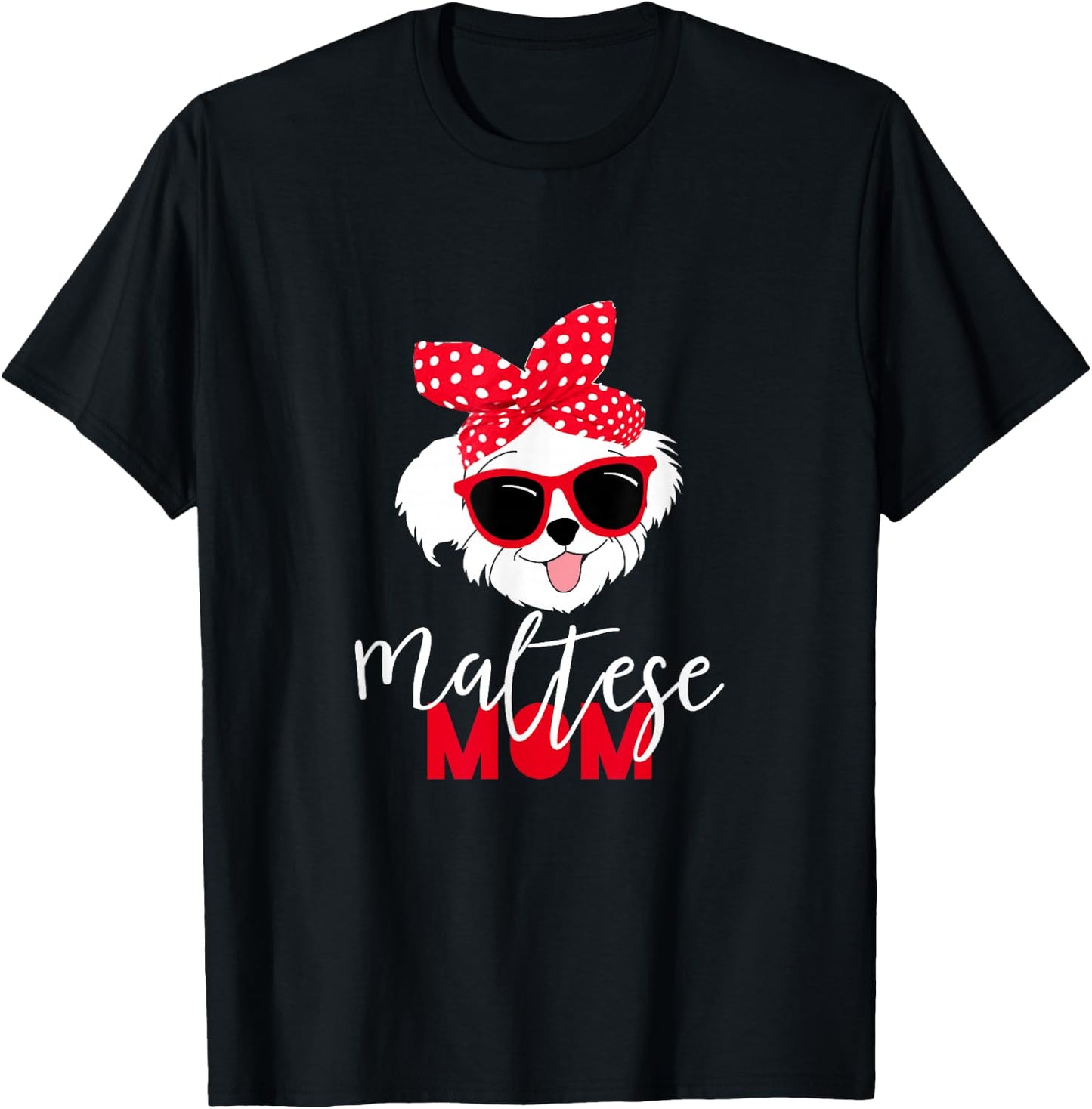 Dog Lovers T Shirt Maltese Mom Fur Mama Shirt Men Women Kids T-Shirt - T-Shirt | Black