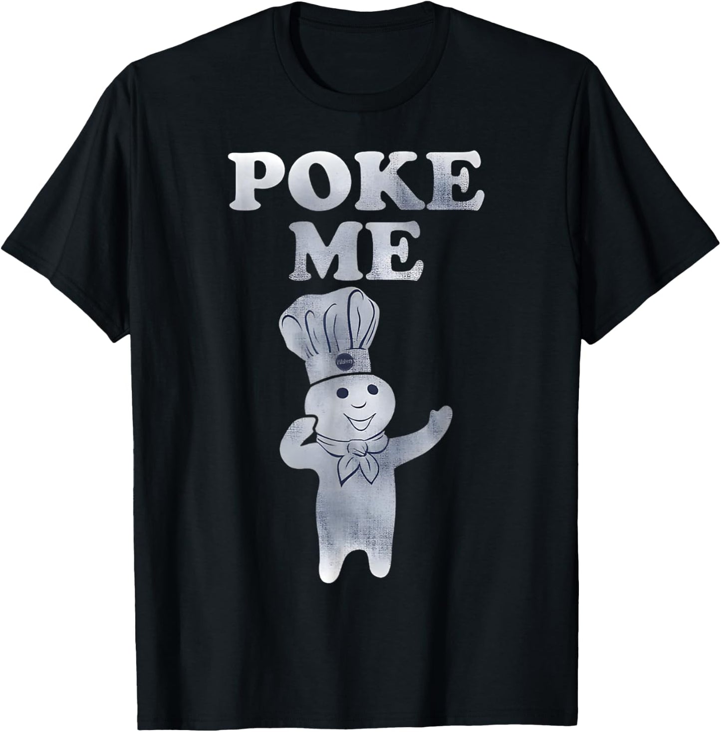 Pillsbury Doughboy Poke Me Costume T-Shirt - T-Shirt | Black