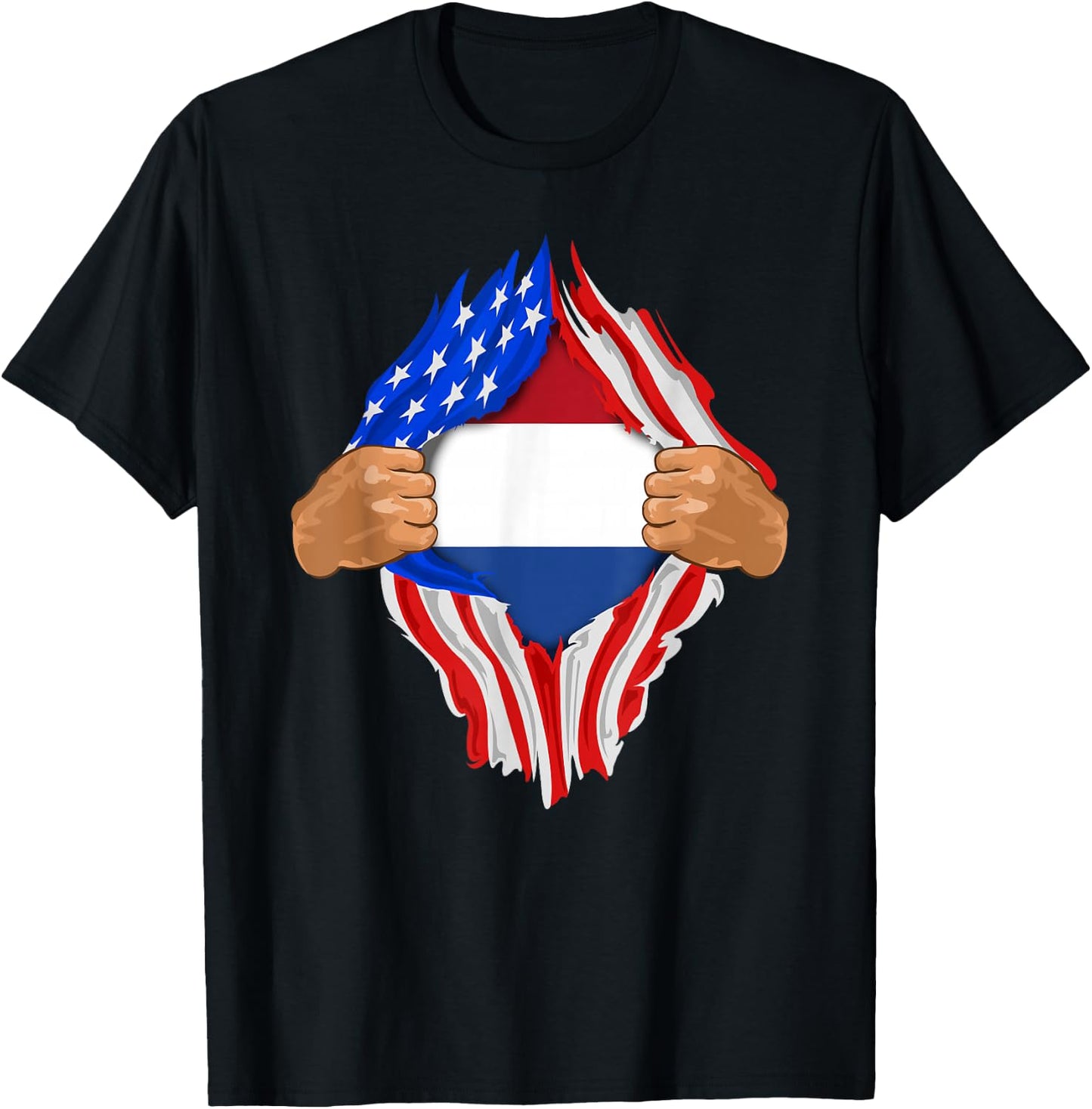 Dutch Blood Inside Me | The Netherlands Flag Gift T-Shirt - T-Shirt | Black