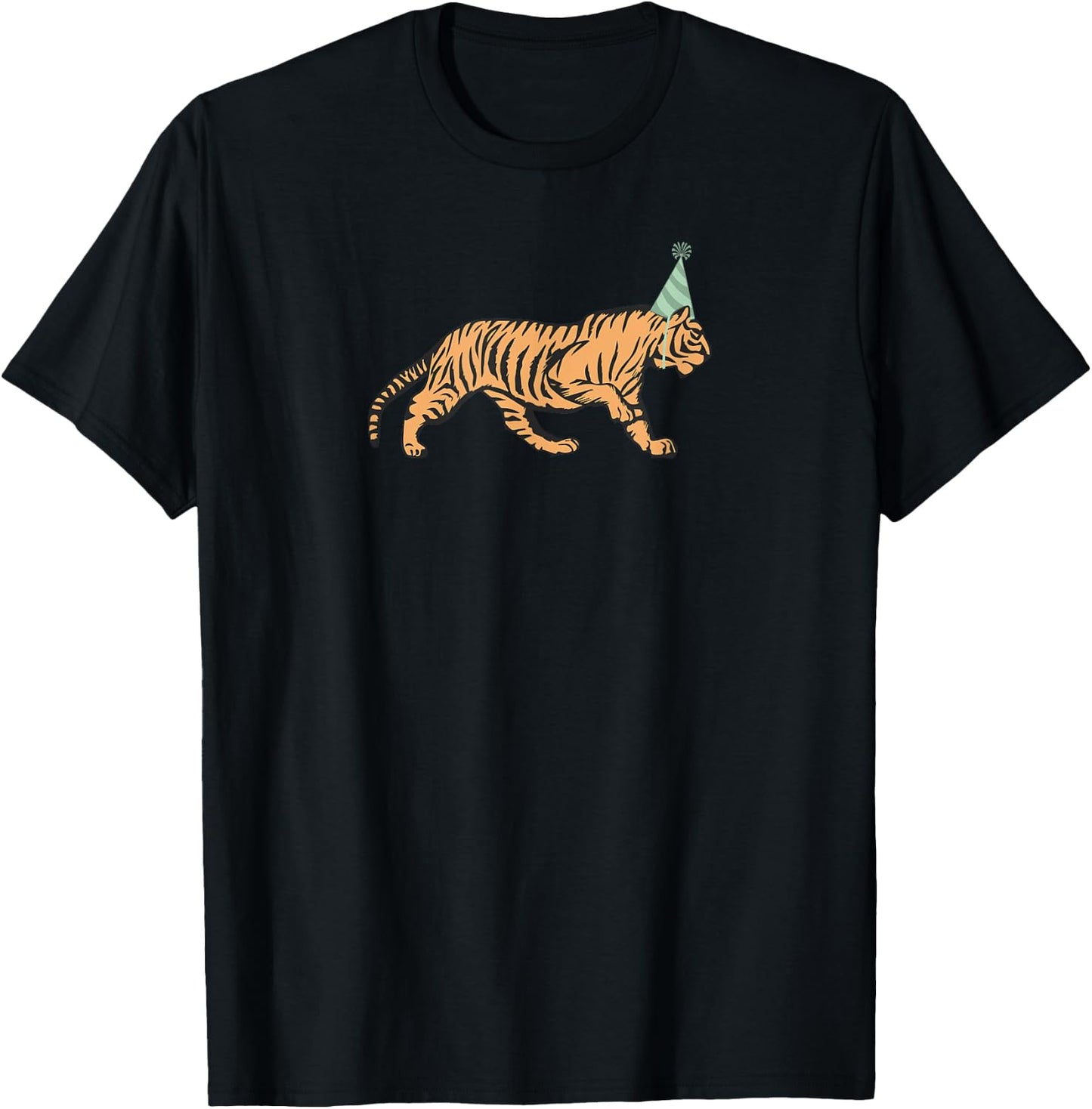 Tiger Birthday , Tiger Animal Kids Birthday Shirt T-Shirt - T-Shirt | Black