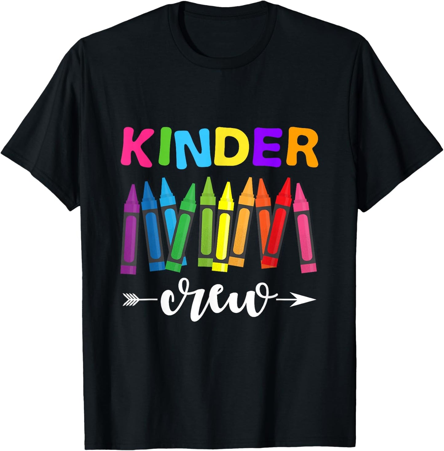 Kinder Crew Kindergarten Teacher 1st Day of School T-Shirt - T-Shirt | Black
