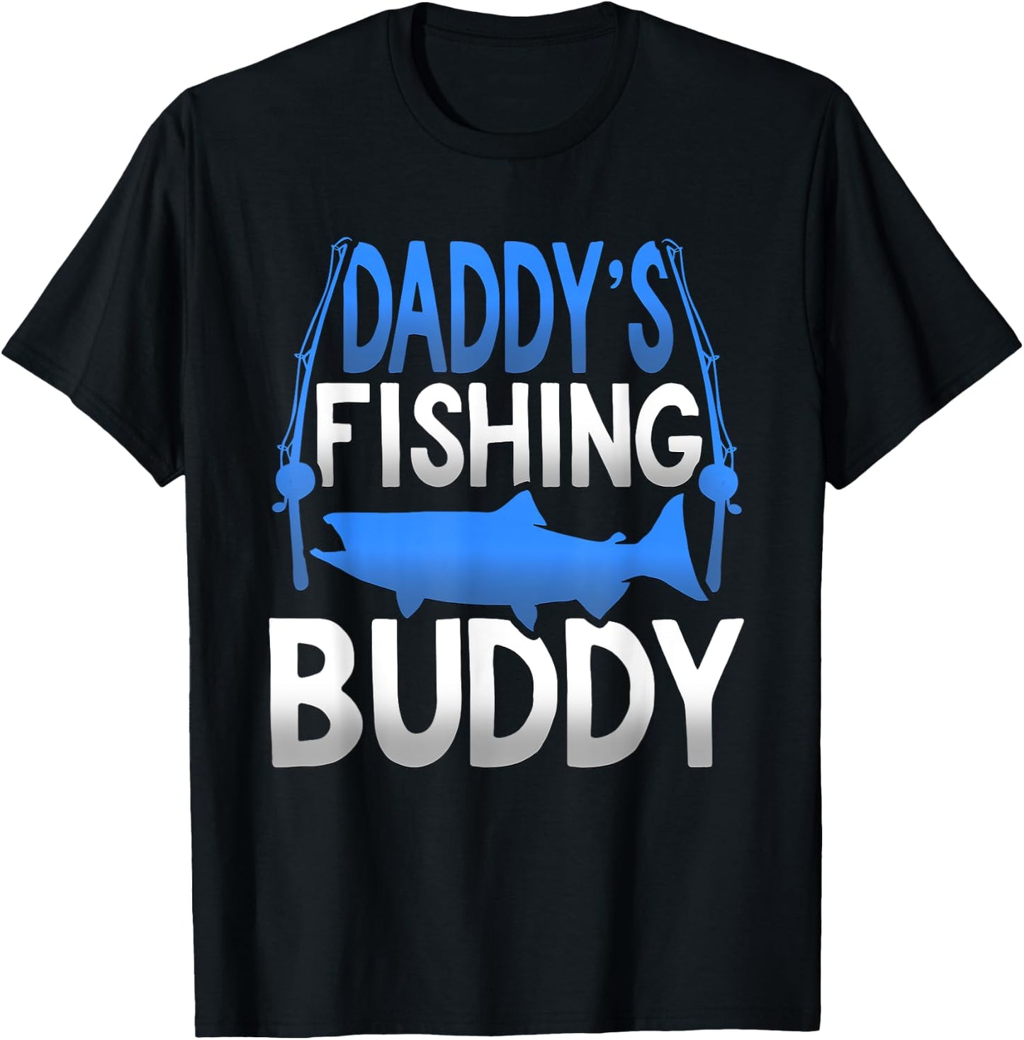 Daddy's Fishing Buddy Novelty Youth T-Shirt - T-Shirt | Black