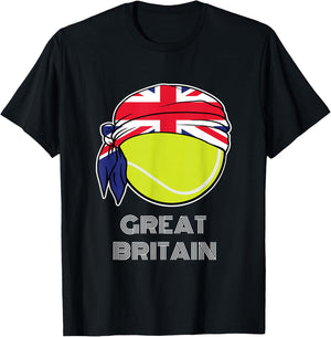Great Britain Tennis | British Players, Fans or Coach T-Shirt - T-Shirt | Black