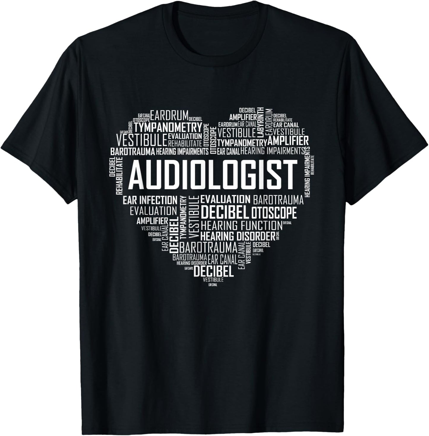 Audiologist Love Audiology Hearing Month BHSM Graduate T-Shirt - T-Shirt | Black