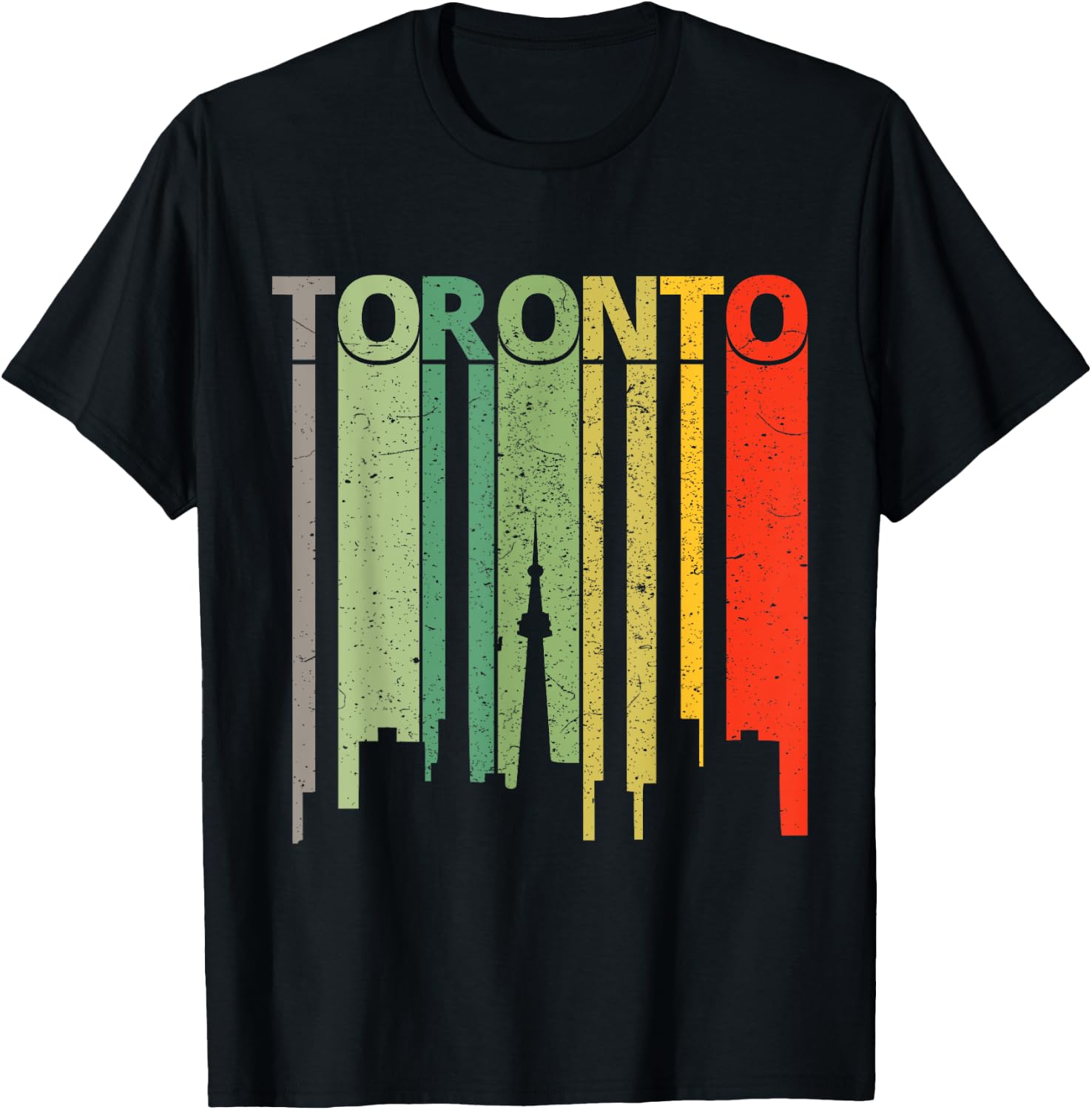 Toronto Skyline Retro Toronto T-Shirt - T-Shirt | Black