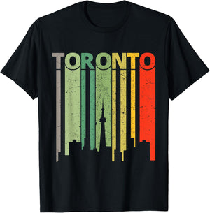 Toronto Skyline Retro Toronto T-Shirt - T-Shirt | Black