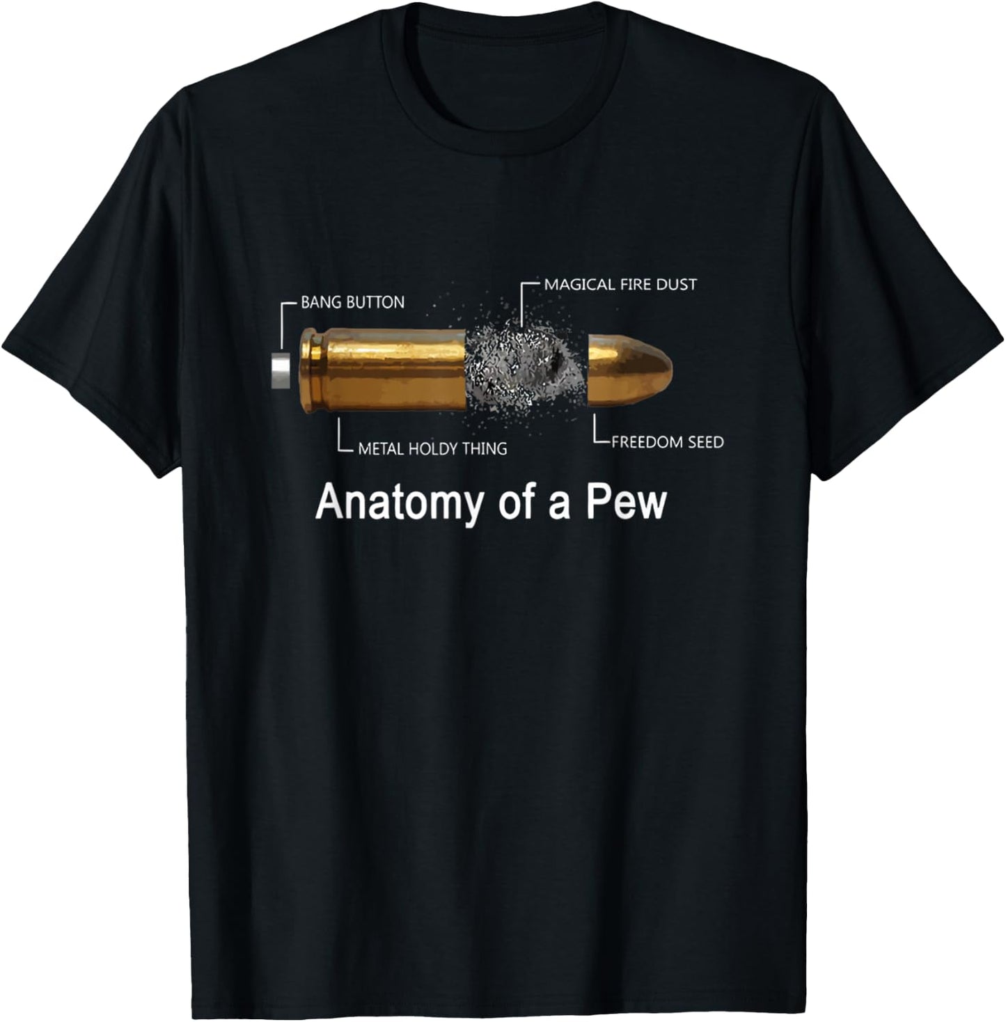 Anatomy Of A Pew Labeled T-Shirt - T-Shirt | Black