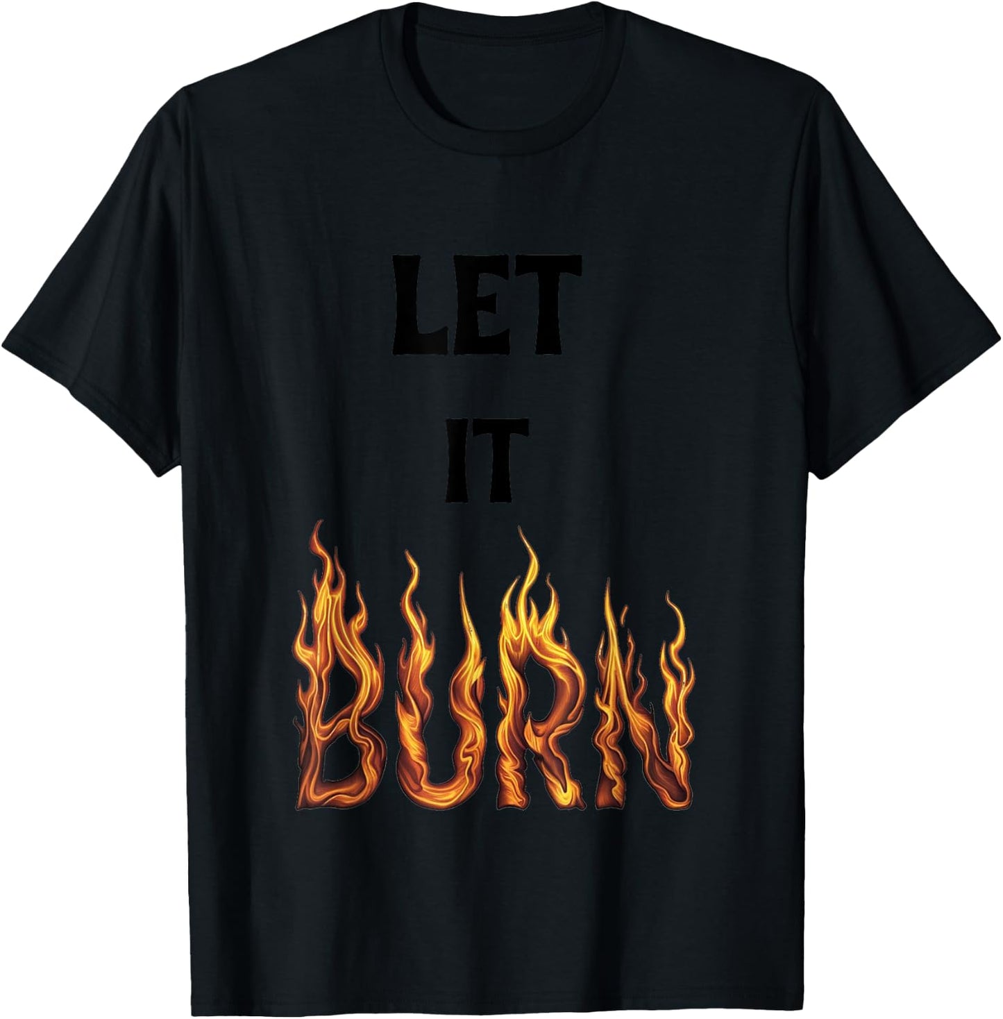 Let It Burn , Inspired by Usher’s Iconic R&B Vibes T-Shirt - T-Shirt | Black
