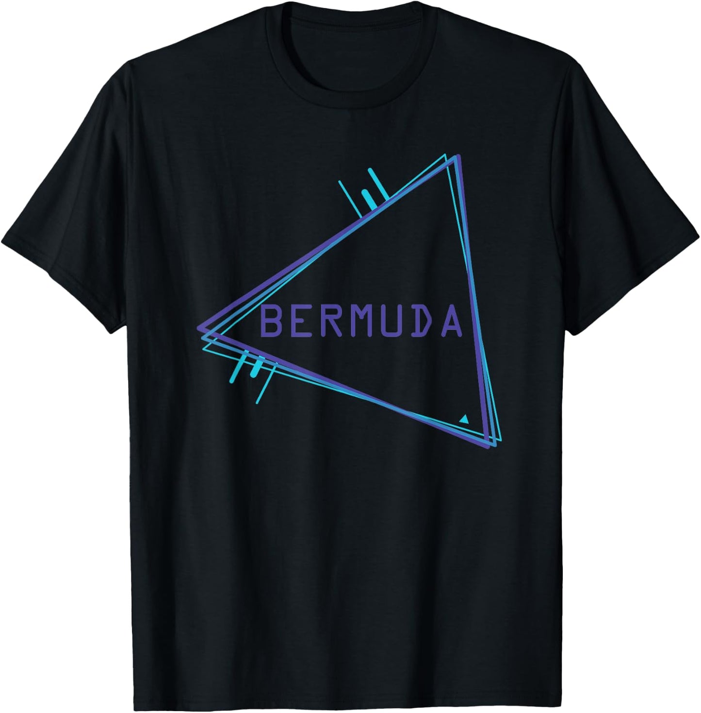Bermuda - Blue Triangle - Souvenir T-Shirt - T-Shirt | Black