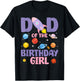 Two The Moon Dad Of the Birthday Girl Astronaut Family Party T-Shirt - T-Shirt | Black