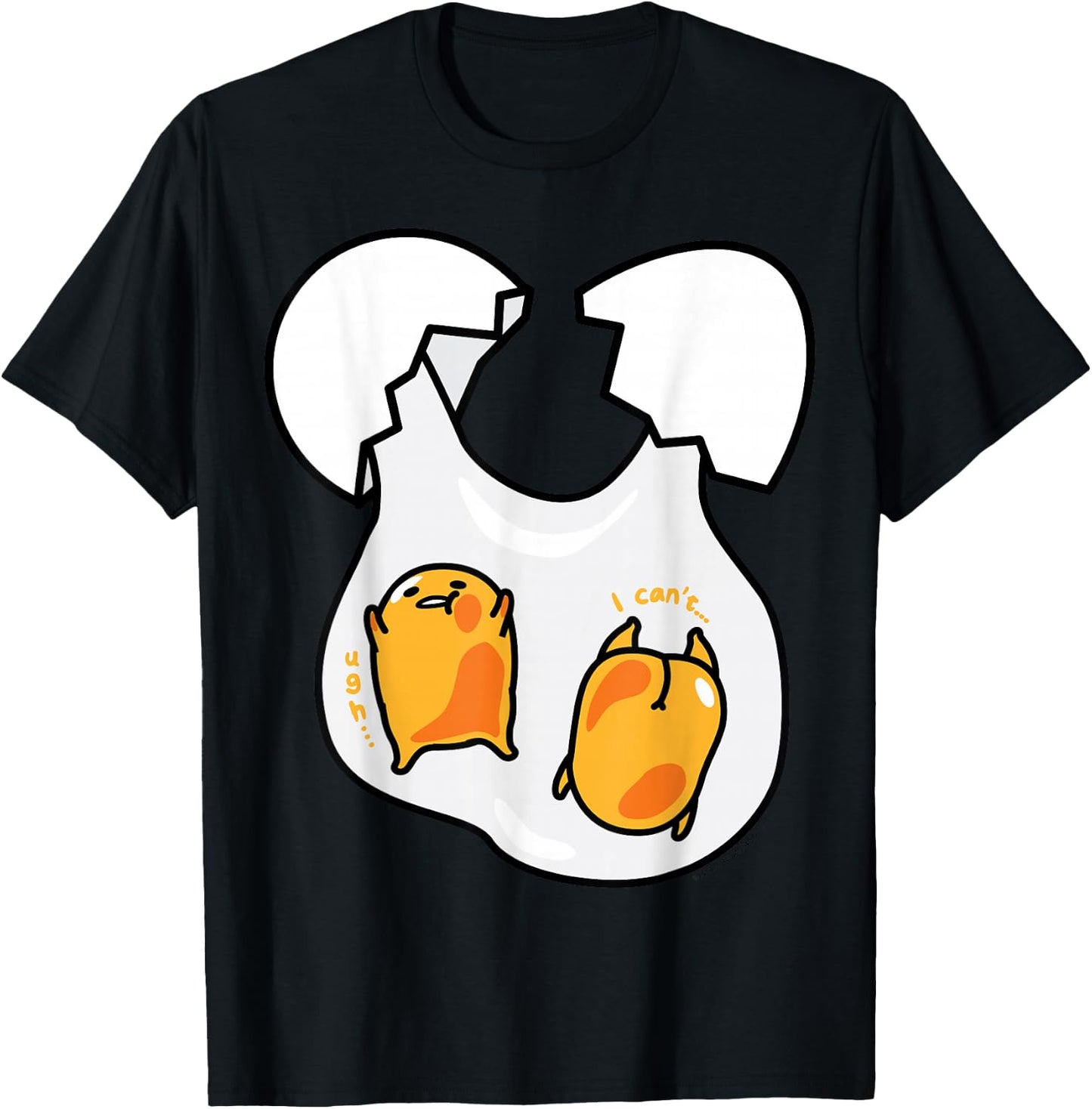Gudetama Lazy Egg Twins Shirt T-Shirt - T-Shirt | Black
