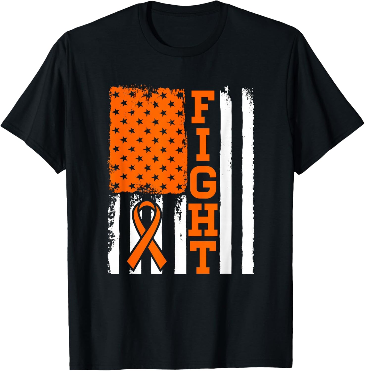 Fight Flag - Leukemia Cancer Shirt Gift Leukemia Fighter T-Shirt - T-Shirt | Black