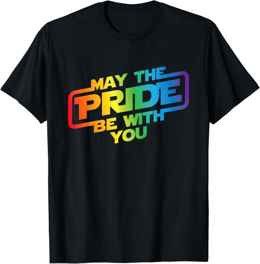 Retro Pride Be with You Rainbow Queer Gay CSD Party LGBTQ T-Shirt - T-Shirt | Black