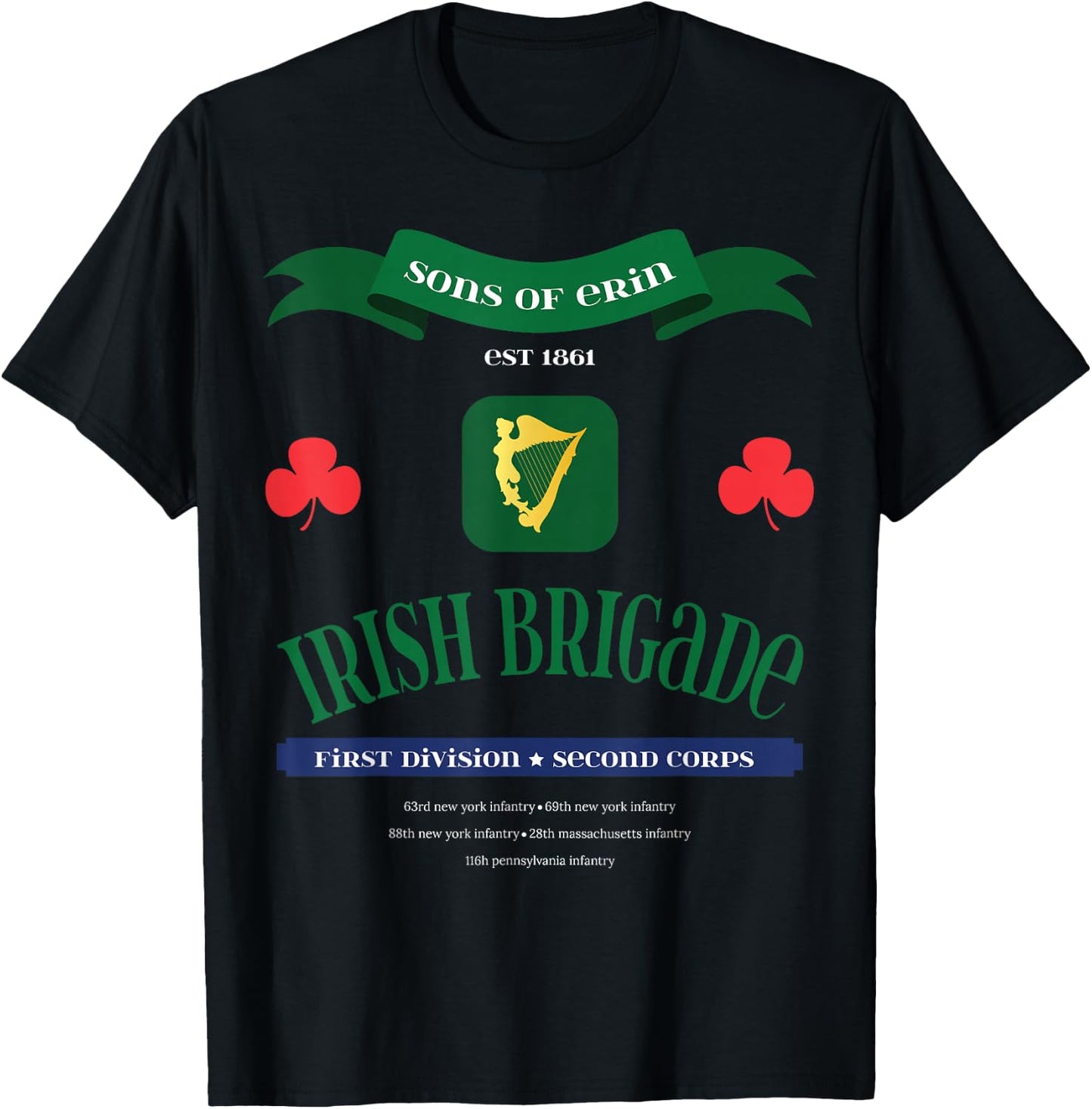 Irish Brigade American Civil War T-Shirt - T-Shirt | Black