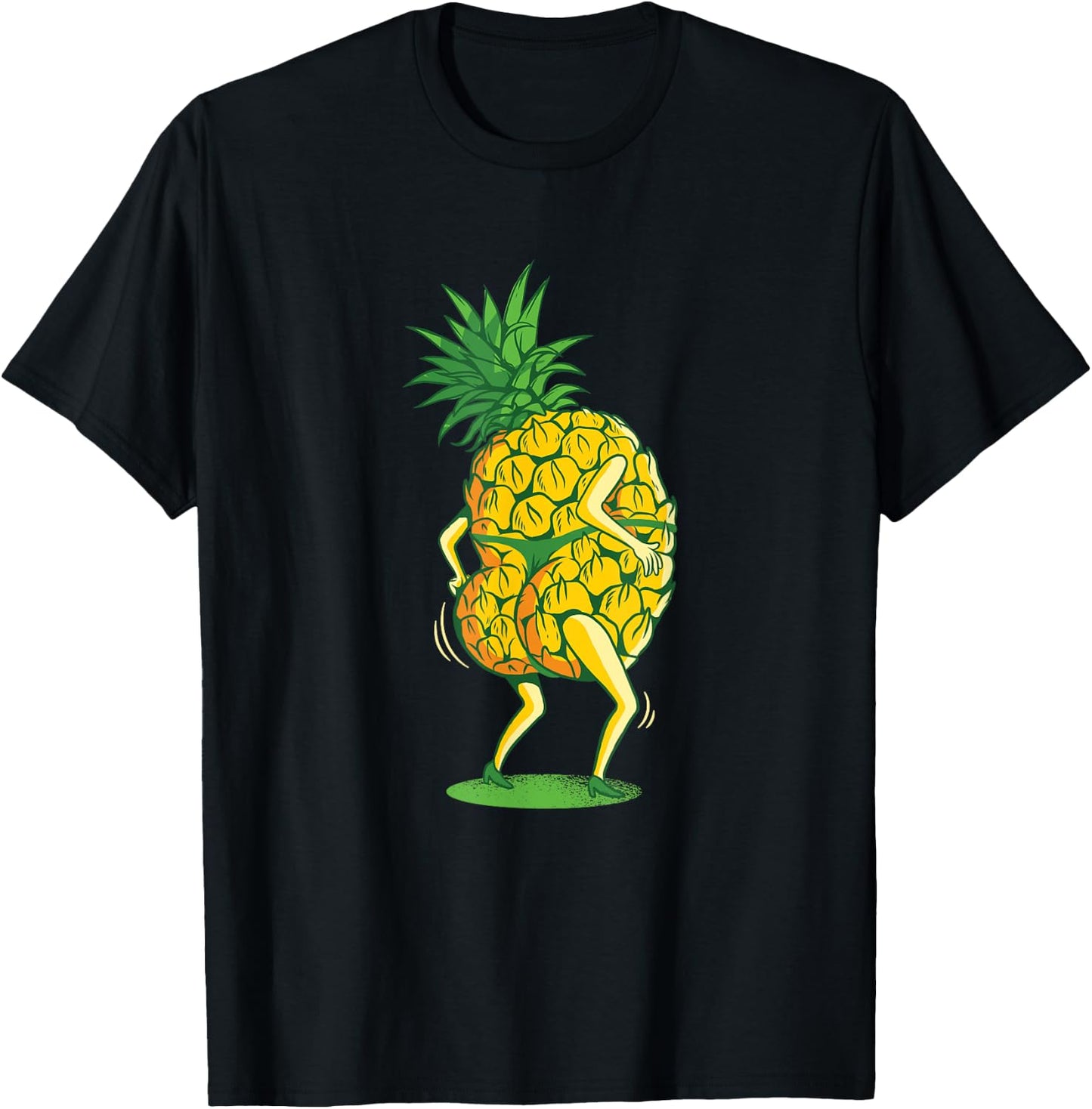 Funny Twerking Pineapple , women, boys & girls T-Shirt - T-Shirt | Black