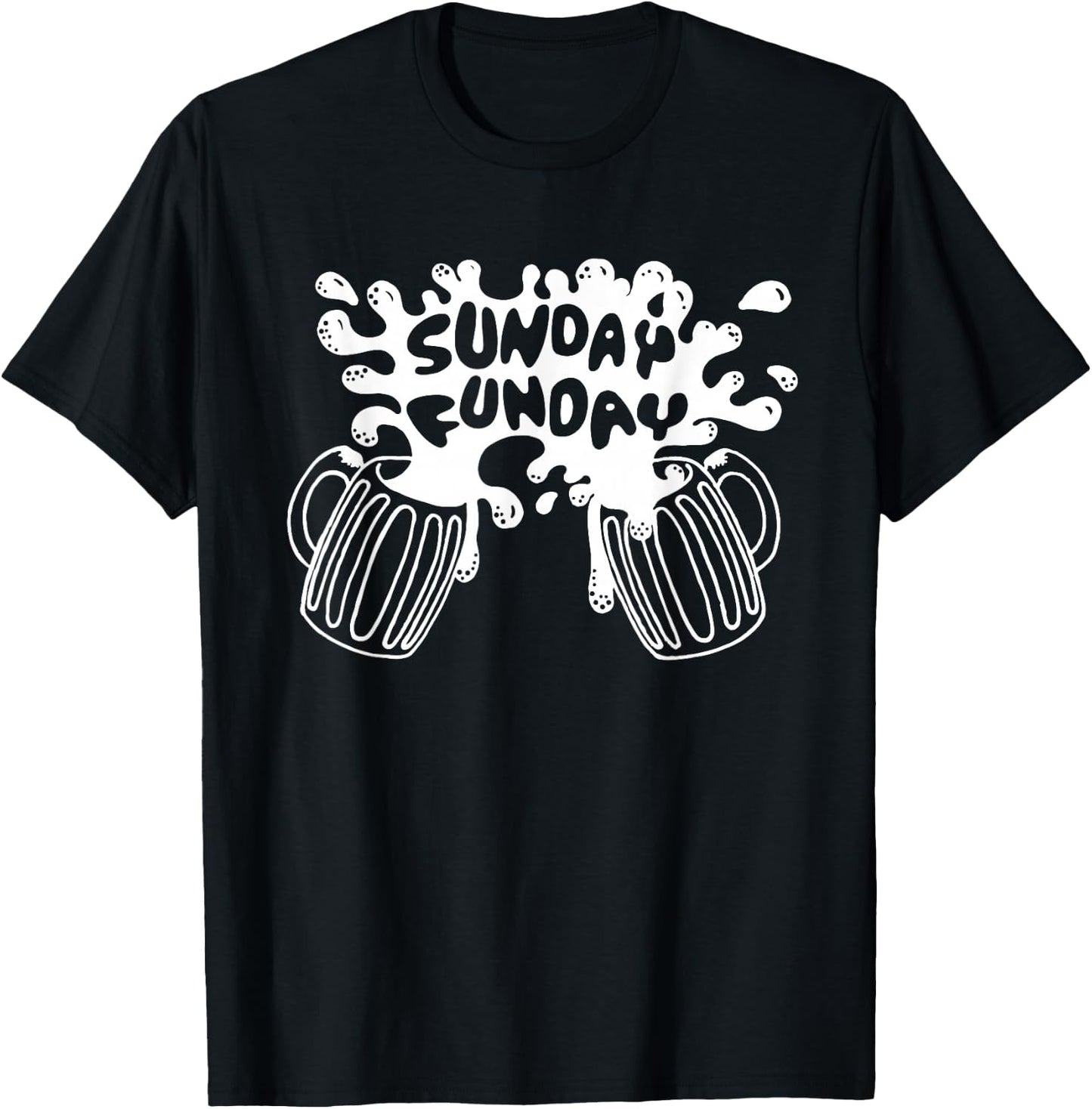 Sunday Funday T Shirt - Funny Men's Drinking Beer T-Shirt - T-Shirt | Black