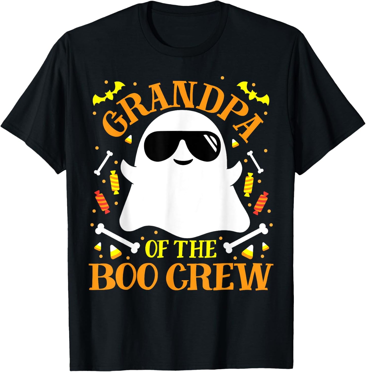 Grandpa Boo Crew Ghost Matching Family Set Dad Halloween T-Shirt - T-Shirt | Black