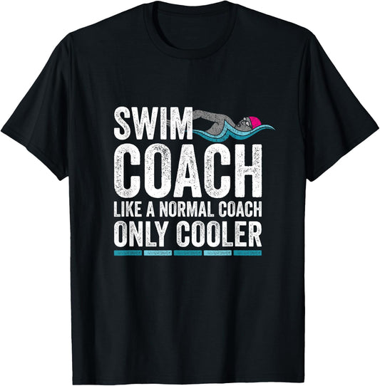 Gifts For Swim Coaches Funny Appreciation Swimming Teacher Women T-Shirt - T-Shirt | Black