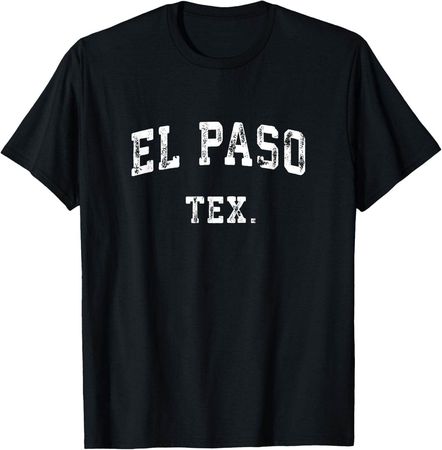 El Paso Texas TX Vintage Athletic Sports Design T-Shirt - T-Shirt | Black