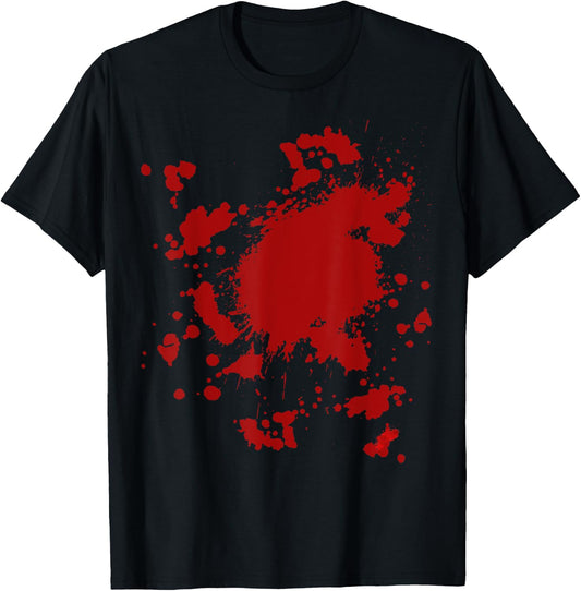 Fake Blood Splatter Shirt Gag Fancy Dress Men Women T-Shirt - T-Shirt | Black