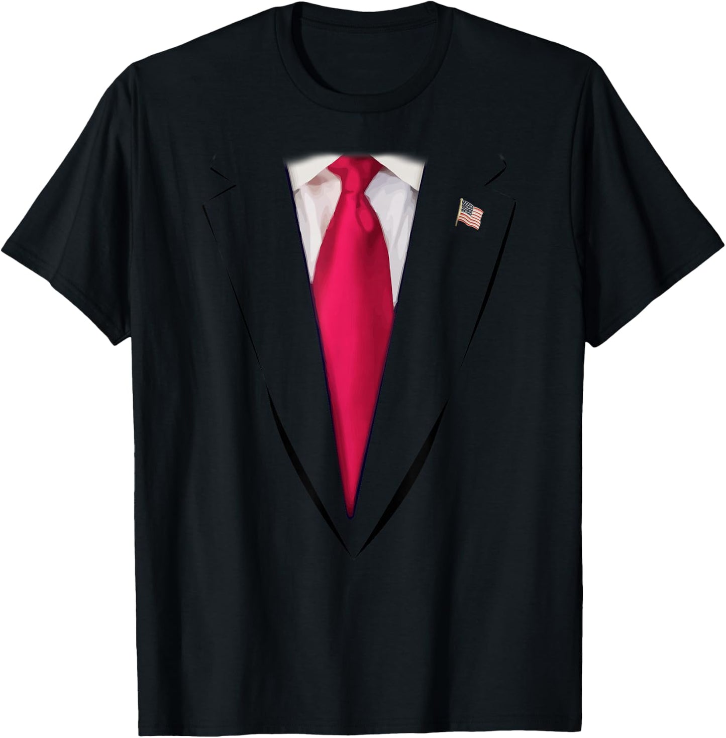 USA President Trump Suit Easy Halloween Costume T-Shirt - T-Shirt | Black