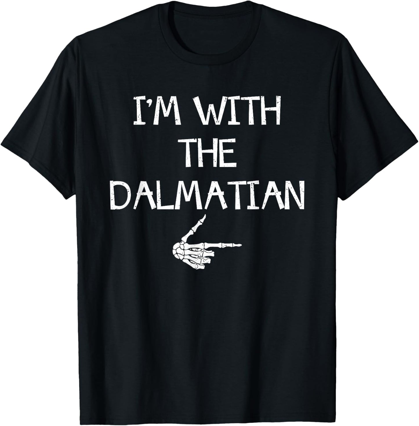I'm With The Dalmatian Halloween Costume Couples Matching T-Shirt - T-Shirt | Black