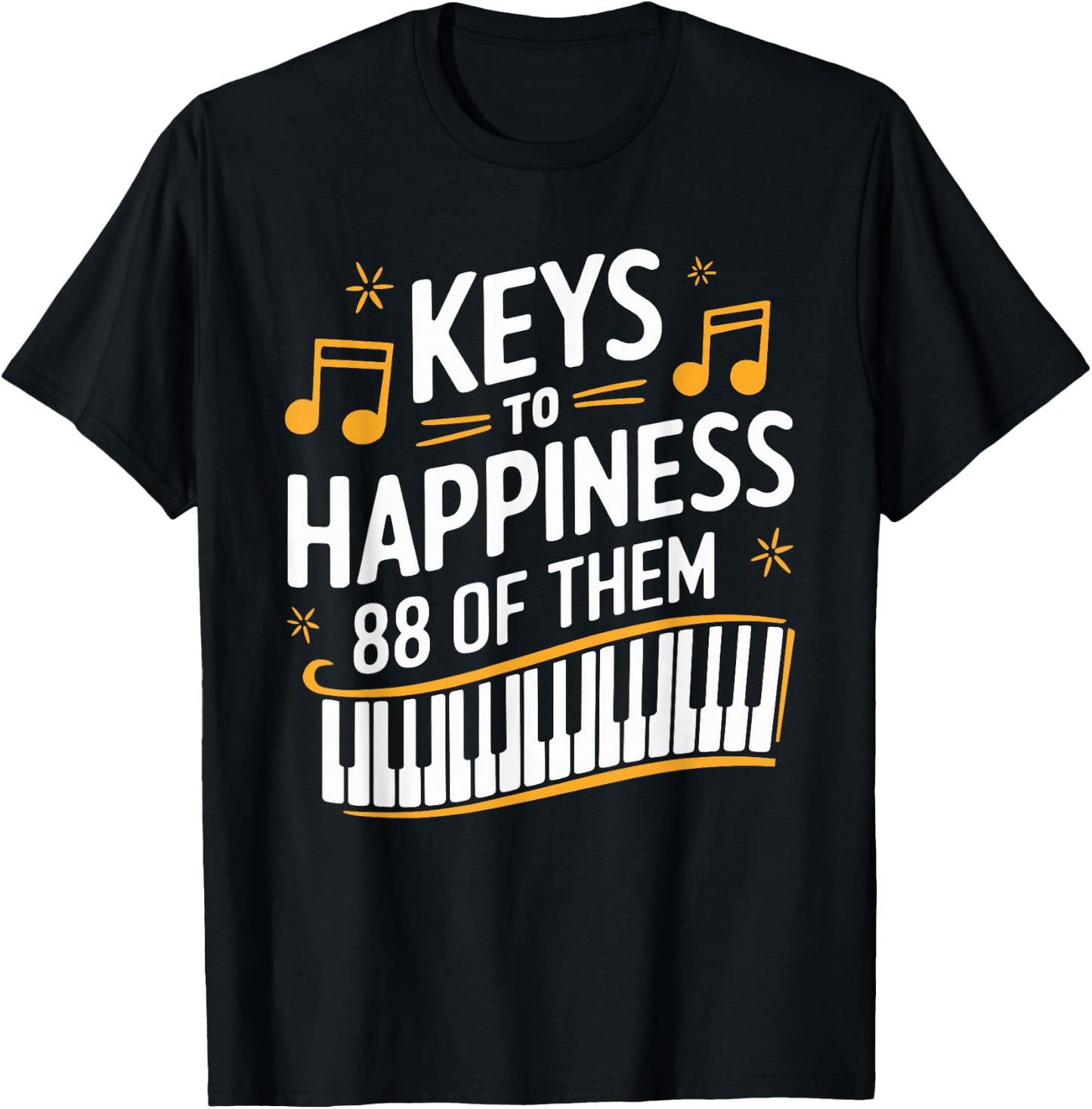 Keyboard Pianist Musician and Classical Music Piano Player T-Shirt - T-Shirt | Black