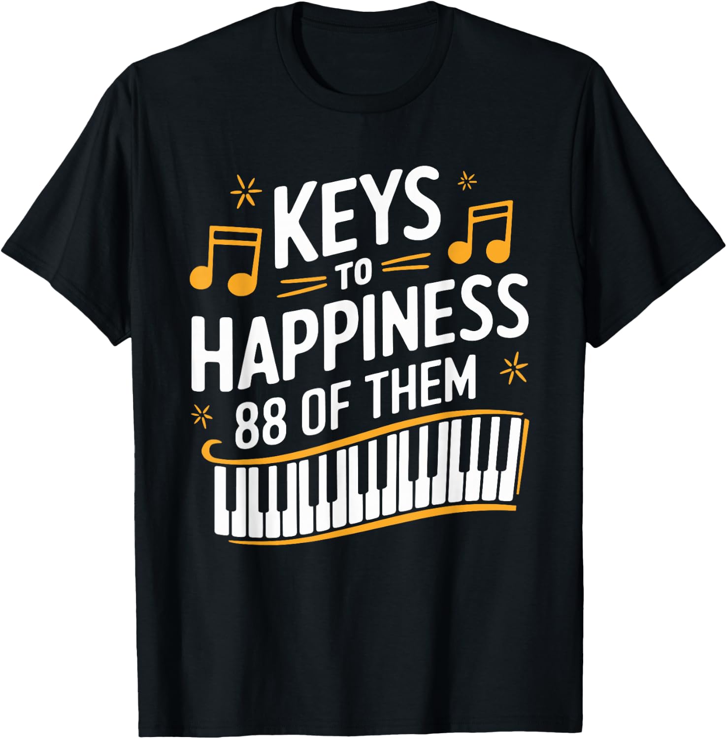 Keyboard Pianist Musician and Classical Music Piano Player T-Shirt - T-Shirt | Black
