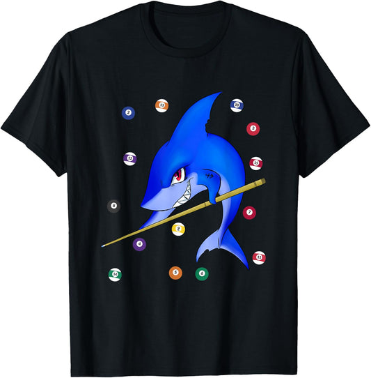 Funny Billiards pool shark male T-Shirt - T-Shirt | Black