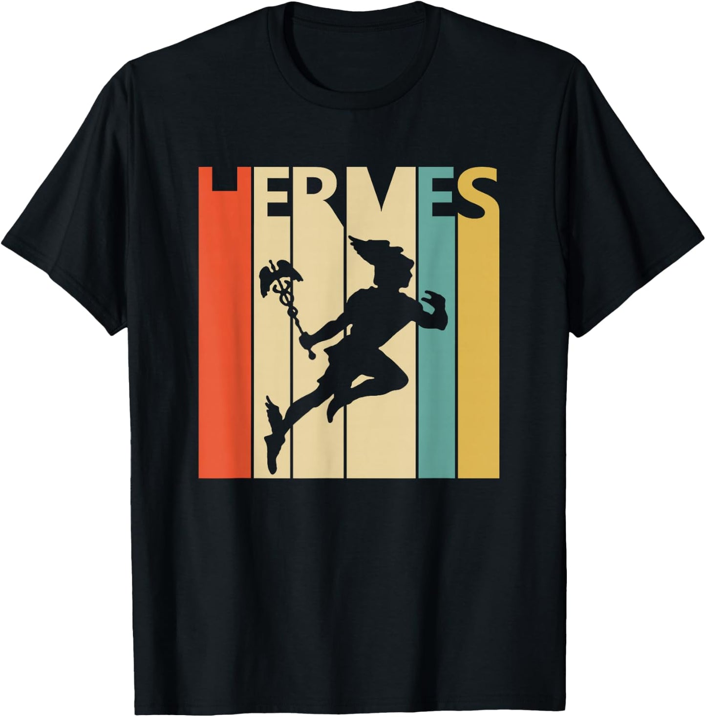Hermes God Vintage Retro Style Gift T-Shirt - T-Shirt | Black
