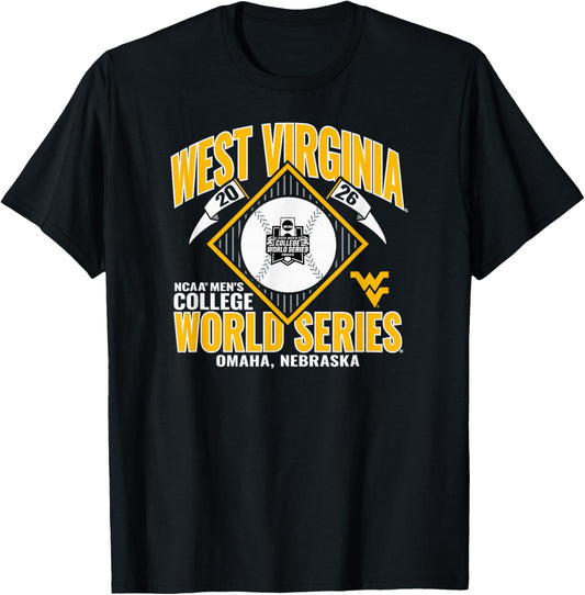 West Virginia Mountaineers College World Series 2026 CWS T-Shirt - T-Shirt | Black