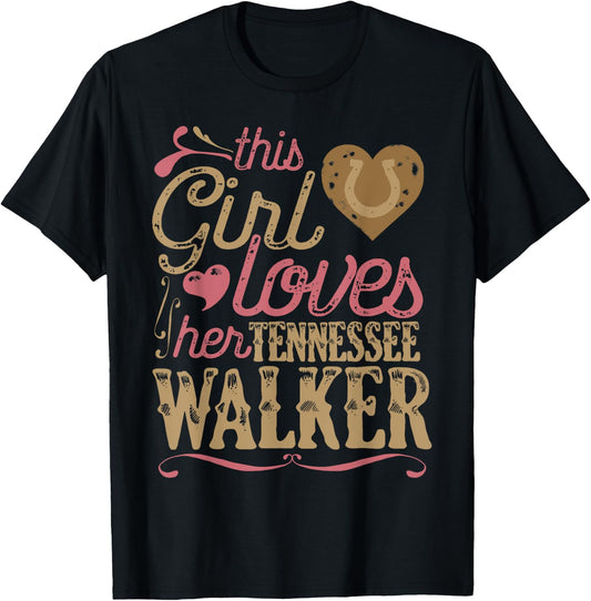 Tennessee Walker Horse Shirt Gift Walking T-Shirt - T-Shirt | Black