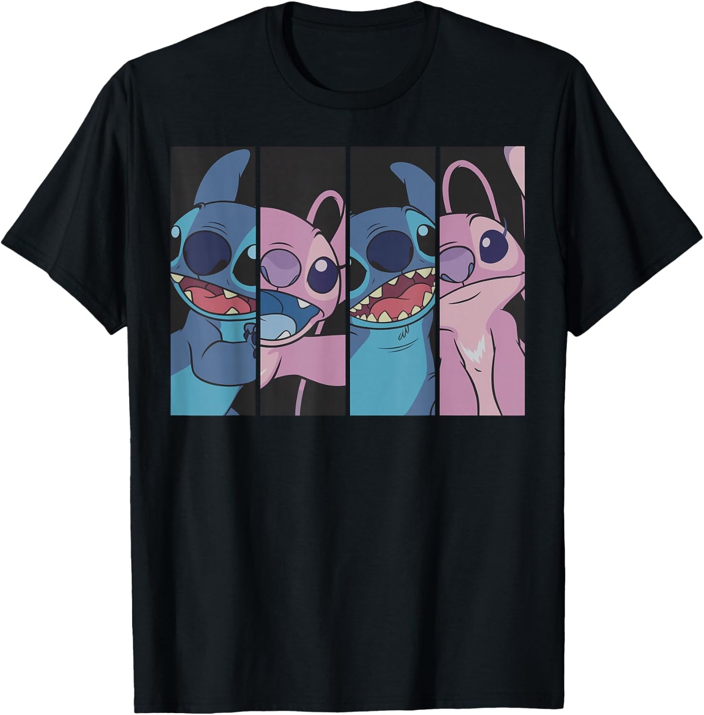 Lilo & Stitch - Boxed Faces T-Shirt - T-Shirt | Black