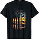 Hawaii American Flag Patriotic Hawaiian Pride USA Souvenir T-Shirt - T-Shirt | Black