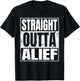 Straight Outta Alief Vintage Funny Gifts Motivational T-Shirt - T-Shirt | Black